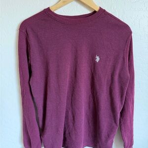 U.S. Polo Assn. burgundy long sleeve thermal shirt Size L